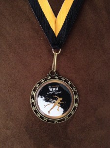 My participation medal for the WMU Campus Classic 5k
